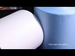 промышленная вискоза 500pcs сухая обтирает 25x37cm поли вещество-поглотитель масла целлюлозы обтирает бумажный крен video