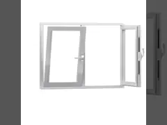 Опрокиньте поворот ясный двойник изолировал хоппер Windows вентиляции стеклянного окна открытый внутрь video