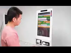 Киоск сенсорного экрана обслуживания собственной личности 21,5 дюймов, киоск цифров взаимодействующий для банка video