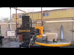 крышка столбца 11kw 2500mm и низкопробный автомат для резки для мраморного столбца гранита video