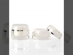 Опарник сливк Skincare ухода за волосами двойной стены акриловый круглый упаковывая с крышкой 15g 30g 50g купола video