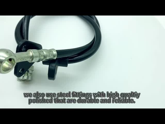 Motorcycle Motor Stainless Steel Braided Hose Assembly SAEJ1401 Anti Aging