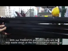 Нилоновое сырье стекловолокно усиленный полиамид пластмассы PA66 Нилоновые гранулы гранулы GF 25 соединение video