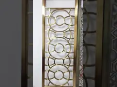 Современный гриль металла раздела экрана нержавеющей стали высек складывая рассекатель комнаты video