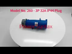 Professional 32a 5 Pin 3 Phase Plug , 220 - 250 V Nylon PA 32 Amp 5 Pin Plug