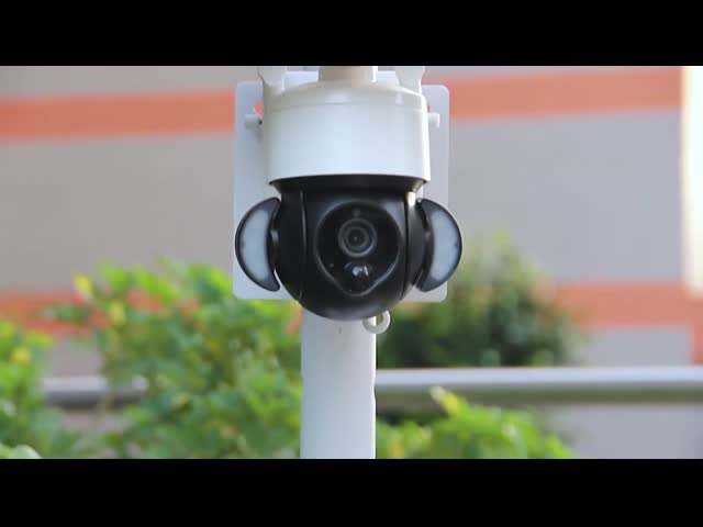 中庭のために屋外4MP 4G LTEの細胞無線太陽カメラ