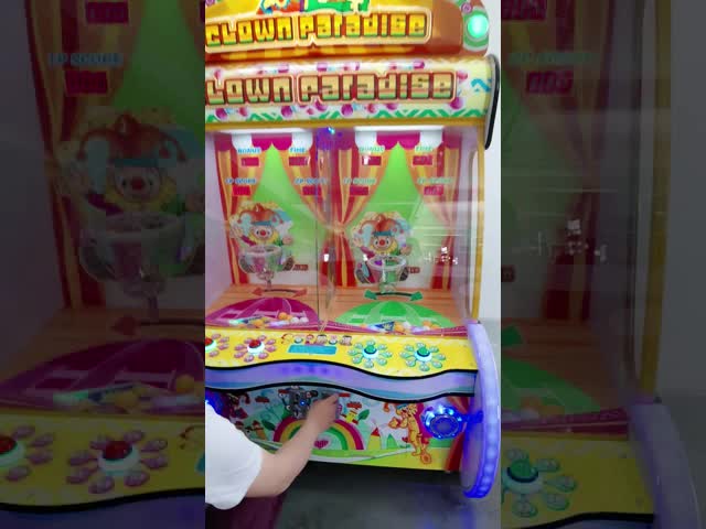 Clown Paradise 2 Players Arcade Machine Amusement Prize Redemption Game Machine video