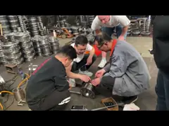 Изготовленная на заказ оранжевая гибкая шестерня соединяя соединения вала тормозной шайбы 400mm 450mm 500mm video