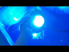 Теплый белый 3000k светодиодный накладной светильник для бассейна под водой на глубине 5 м video