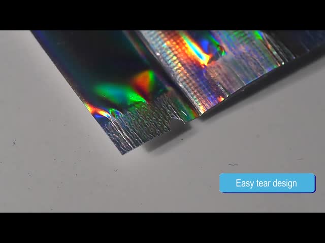 Mylar Phone Case Holographic Zipper Bag PVC Holographic Printed Plastic Packaging Bags