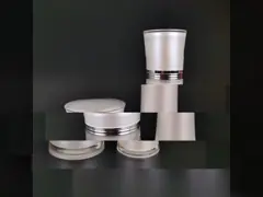 белый акриловый лосьон пластмассы насоса 50ml разливает бутылки по бутылкам Skincare лицевого лосьона косметические video