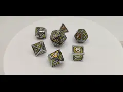 Handmade кость игры столешницы установила края 7 частей крепкие ясные острые video