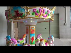 Asientos de fichas materiales del paseo 6 del carrusel de la fibra de vidrio interior para los niños video