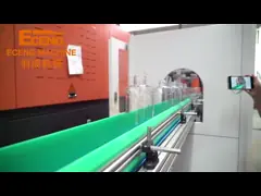 Пластмасса автоматического промышленного сервопривода автомата для резки шеи рта бутылки любимца изготовленная на заказ video