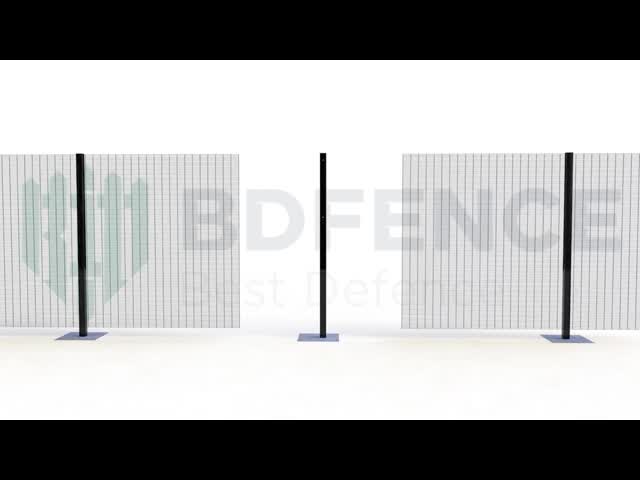 Черная горячая окунутая гальванизированная анти- безопасность подъема ограждая масштабирование 358 анти- видео