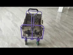 Тележка фуры PVC покрывая складывая с Retractable карманами ткани Оксфорда двойника ручки video