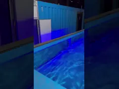Piscina de recipiente móvel da casa pré-fabricada para a venda, natação moderna luminosa pré-feito da associação de recipiente