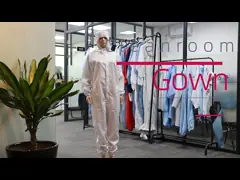 OEM Unisex Polyester Anti Static Gown Esd Smock Uniform For Cleanroom