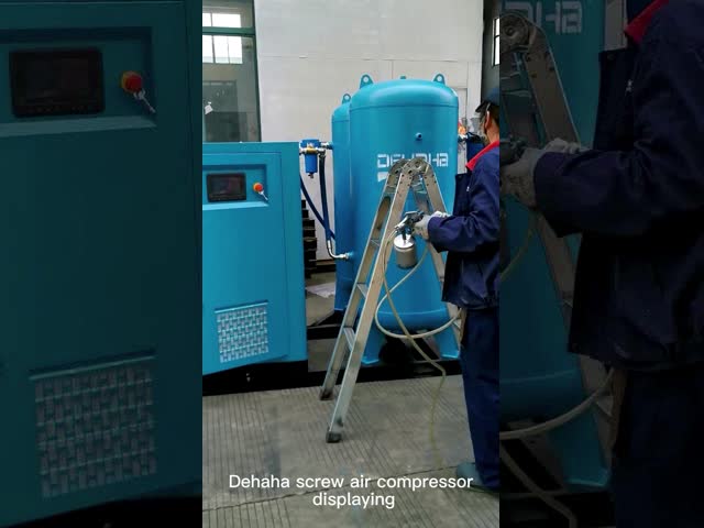 Compressor de ar de parafuso rotativo único combinado de corte a laser 20hp 15kW PM com secador