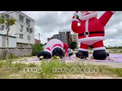 Крупный план Санта Клаус украшения рождества Ft гиганта 33/10M раздувной Санта на открытом воздухе раздувной video