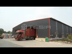 Современное здание из стальной конструкции, складская мастерская, авиационный ангар и офисный дом video