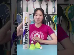 Челноки юбки нейлона Shuttlecock бадминтона нейлона ГОРОХА белые желтые video