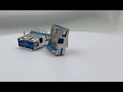 Тип A USB 3.1 AF 9 Pin 4 ноги Женский разъем SMT Плоский разъем под пайку 90 градусов video