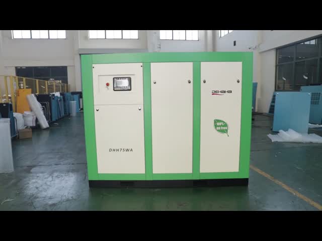 75kW 100HP Oil Free Screw Air Compressor Stable Quiet 8 Bar Air Compressor