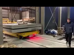 Сверхмощная вагонетка рельса товаров перехода фабрики video