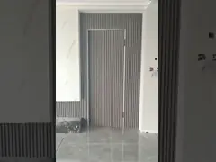 Projeto invisível escondido nivelado interior do Mdf da madeira Frameless com a porta secreta escondida da dobradiça HDF