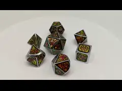 Кость игры 7 частей Polyhedral установила ручной материал диспергированной смолы video