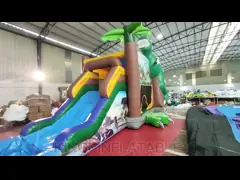 Дома прыжка T-Rex скольжения надувного замка хмеля динозавров замки счастливого раздувные скача video