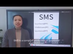 Nonwoven цвета SMS противобактериологической фильтрации голубой для защищает ткань video