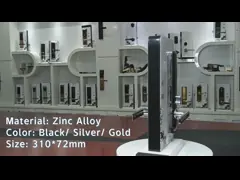 Zinc Alloy Hotel Smart Door Locks Black Color With 4 AA Batteries