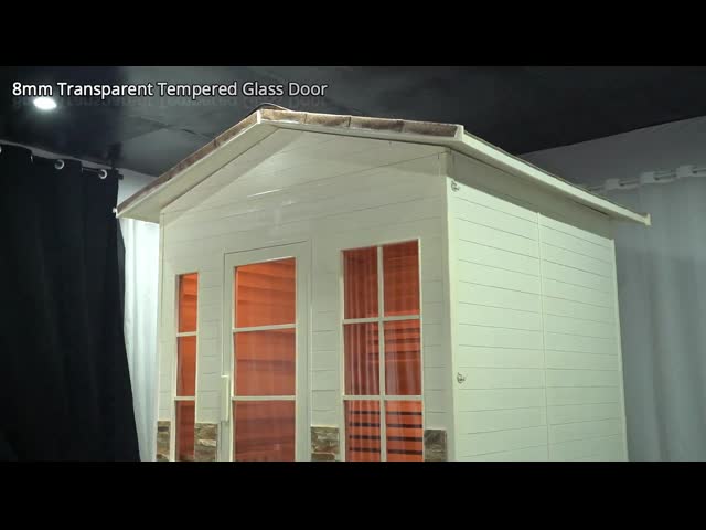Cicuta lindo exterior Cedar Wood 5 - 6 pessoas cozinham a sauna com telhado
