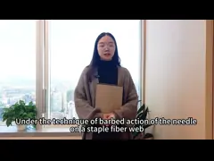 ткань Nonwoven корпии пунша иглы очищая ткани 150gsm свободная от с цветами video