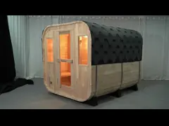 Пара комнаты куба 2 космоса Morden сауна большого традиционного на открытом воздухе с плитой video