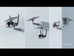 радиотелеграф камеры 4G 4K 4G LTE клетчатый солнечный с объективом панели солнечных батарей двойным video