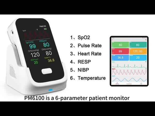 Параметр NIBP Bluetooth электрический Multi, ECG, батарея лития терпеливого монитора SPO2