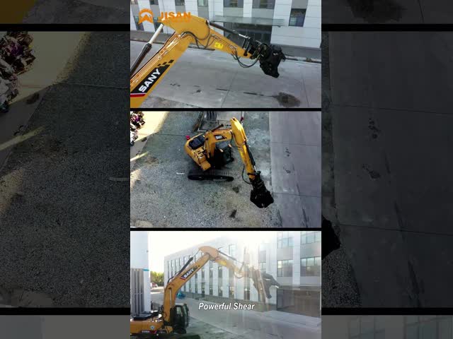 Pc450 Jcb Excavator Demolition Shear For Multifunctional Double Cylinder Cutting