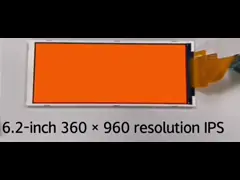 6.2  inch  Bar Type TFT LCD display  , 360X960 Resolution, 40PINS RGB+SPI, 300cd/m2,