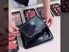 240 x 170 x 20 Mm пластиковые PP вакуумируют подносы кожи для замороженных продуктов video