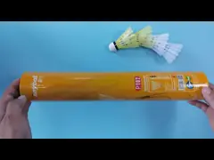 Бадминтон пластиковое Shuttlecock пробочки волокна ЕВА цвет 12 пакетов желтый белый video