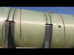 Рана 1800mm*3840mm цилиндрического танка очистки воды FRP антисептиковая перекрестная video