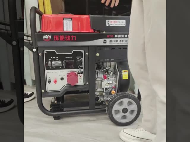 Portable Air Cooled Single Cylinder 6.5kW Open Frame Diesel Generator