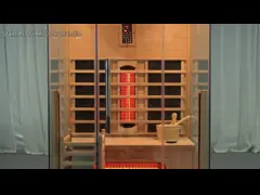 Роскошная твердая деревянная ультракрасная сауна комбинации пара с 3 закаленными стеклянными стенами video