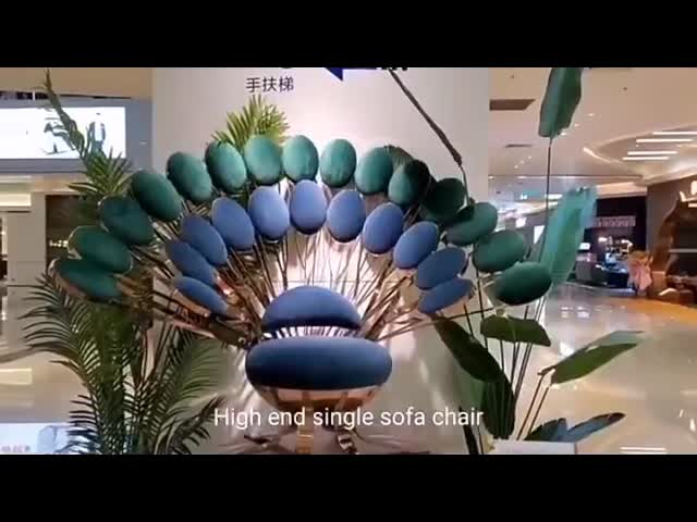 Peacock Single Sofa Chair Classical Contemporary Luxury Light Single Sofa