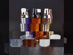 Упаковка пустой безвоздушной бутылки брызг камеры 2 бутылки 20ml x насоса лосьона двойной косметическая video