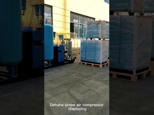 o tanque industrial do ar do design compacto do compressor do parafuso do cortador do laser montou o estilo