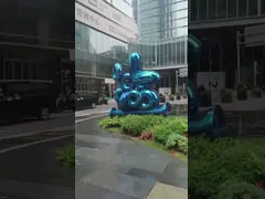 статуи лужайки и сада 316L SS и залакированный печь скульптур голубой video